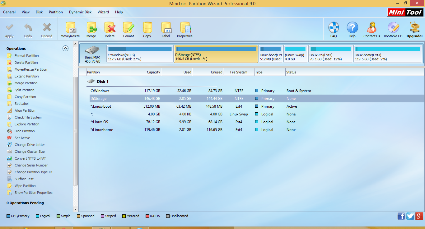 minitool partition wizard pro 9.0
