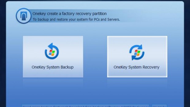 onekey recovery windows 7