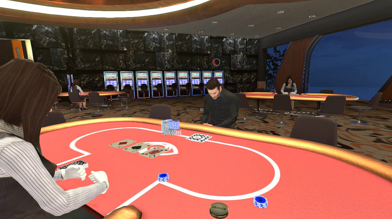 Virtual reality casino game