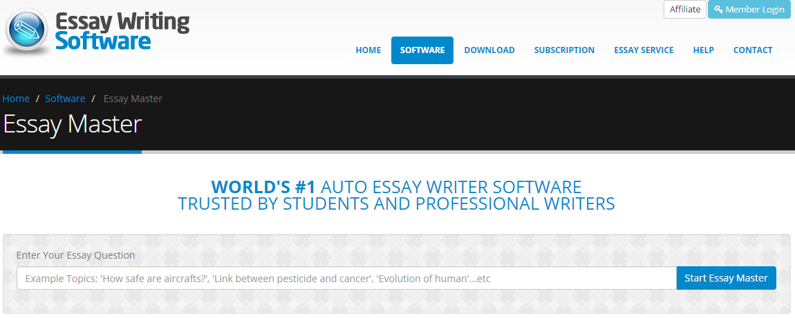 College essay writing software