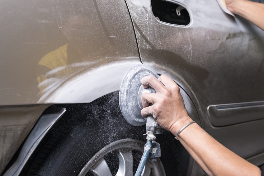 sanding car for paint prep