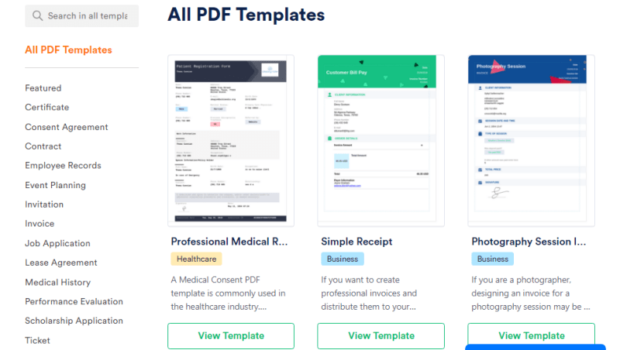 JotForm PDF Editor Templates