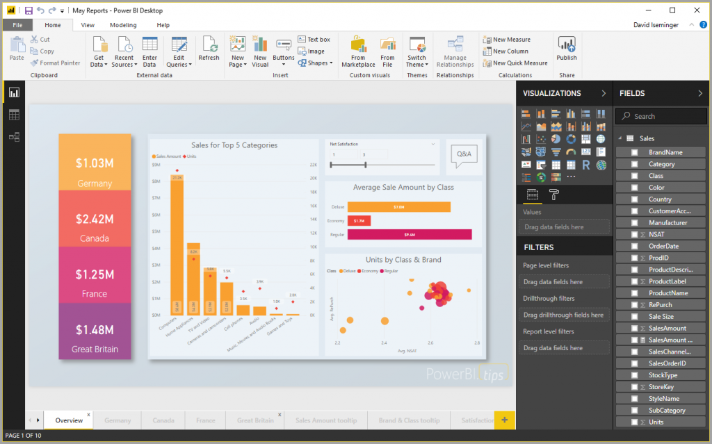 power bi desktop rs