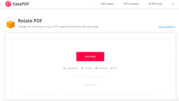 rotate pdf document online