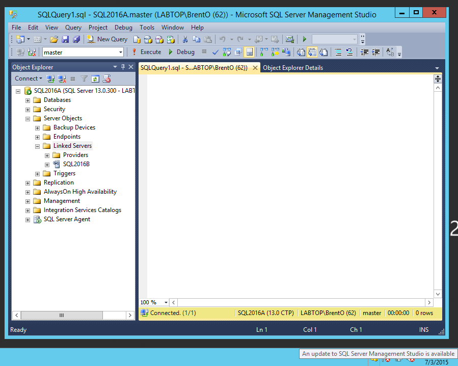 An Update to SQL Server Management Studio is Available - Brent ...