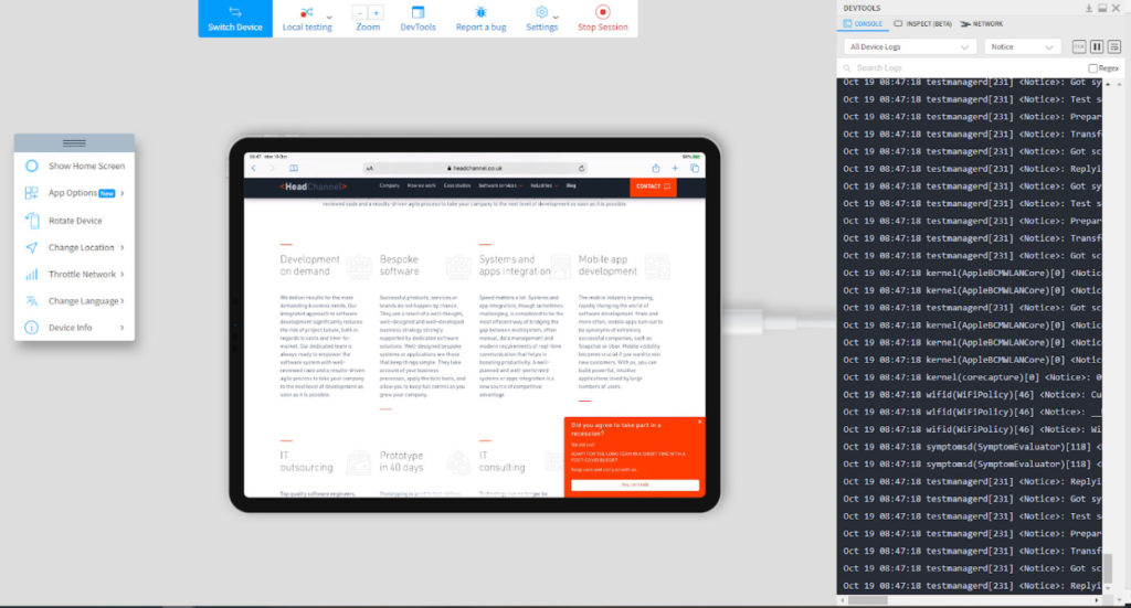 browserstack mobile app testing