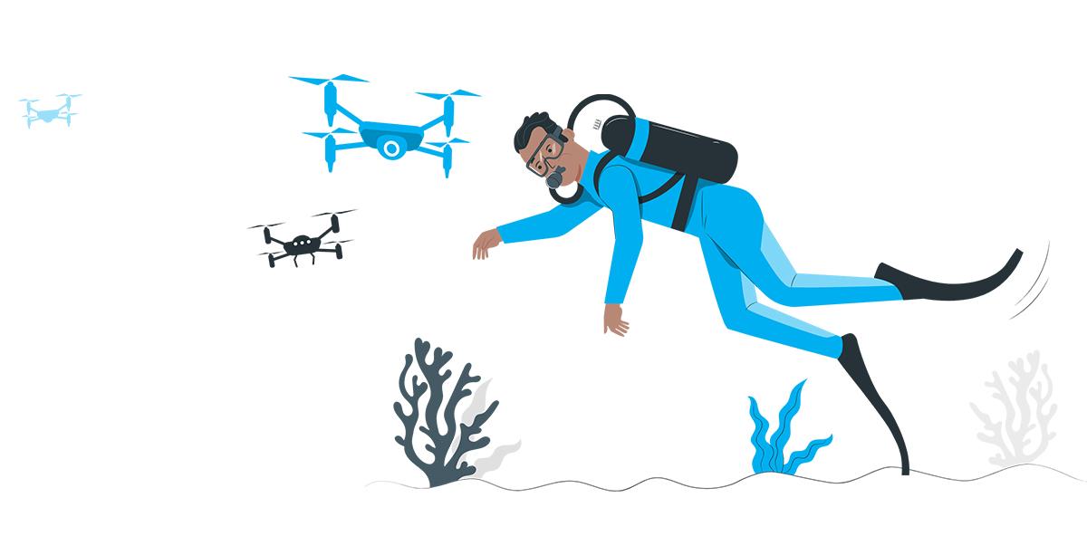 All types of waterproof drones and how they differ from normal