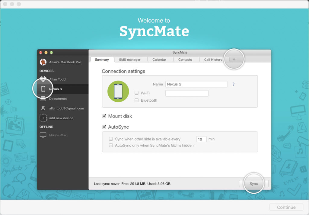 syncmate for mac 10.7.5