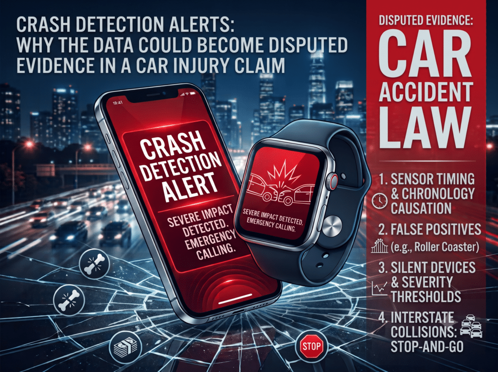 Why the Crash Detection Alert on Your Phone or Smartwatch Could Become the Most Disputed Piece of Evidence in a Car Accident Injury Claim