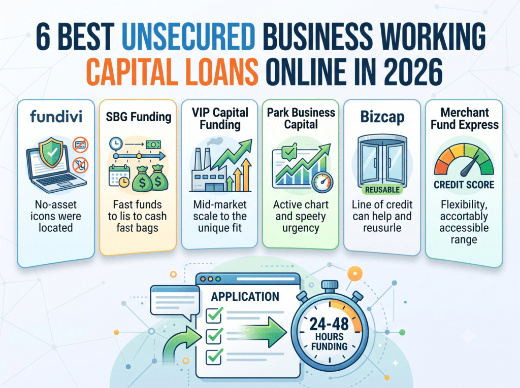 6 Best Unsecured Business Working Capital Loans Online in 2026